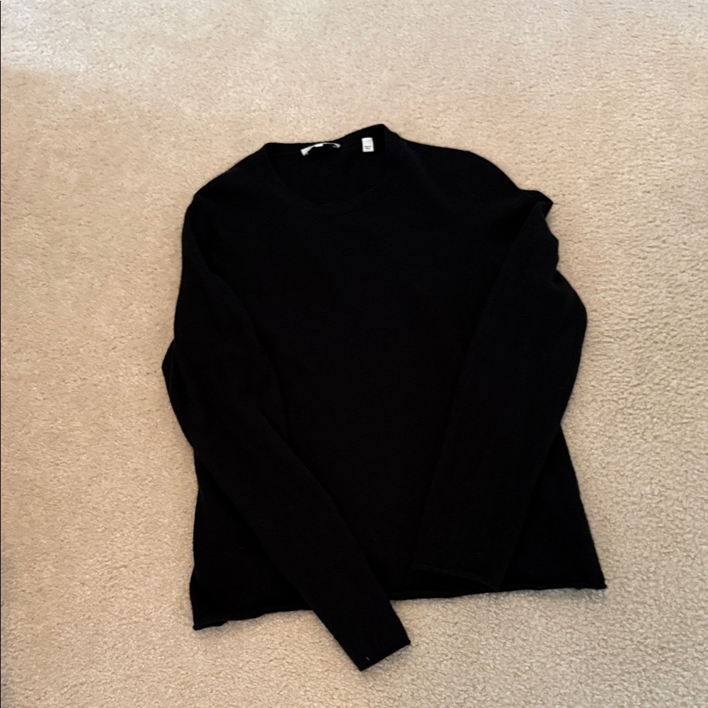 Black Long Sleeve Sweater Cashmere